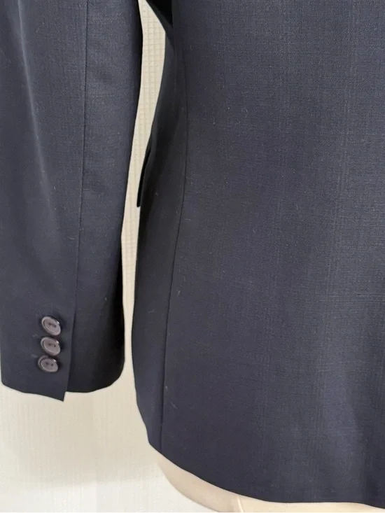 Kasper Women's Long Sleeve Classic Structured Single Breasted Blazer, Navy Blue - Picture 5 of 8